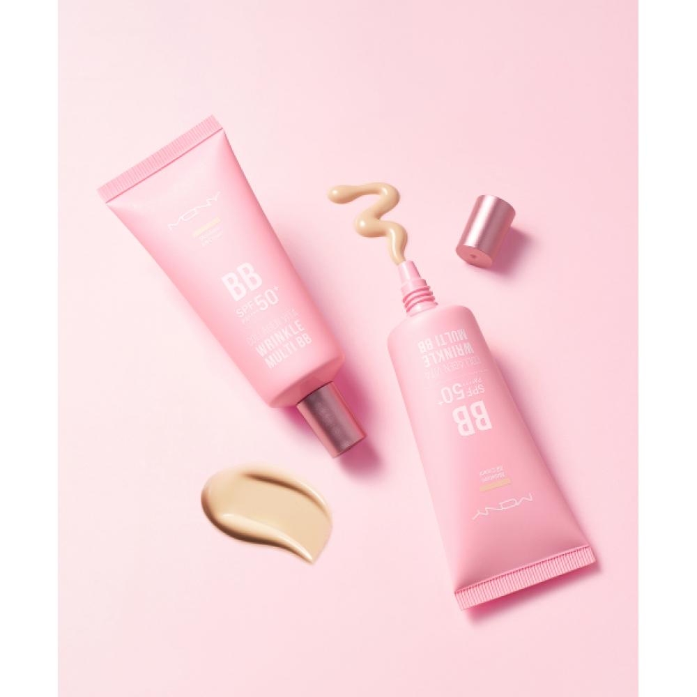 Mqny [2 Pcs] Rose Pdrn Radiance Bb Cream  Hyaluronic Acid Collagen Moisture Essence  No Pilling Blemish Cover Bb Cream sunBb Radiance BB Cream 1+1