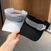 Rhinestone Buckle Stylish Sunshade Casual Versatile Spring Summer Open-top Hat for Women Outdoor Sun Protection Small Sun Hat