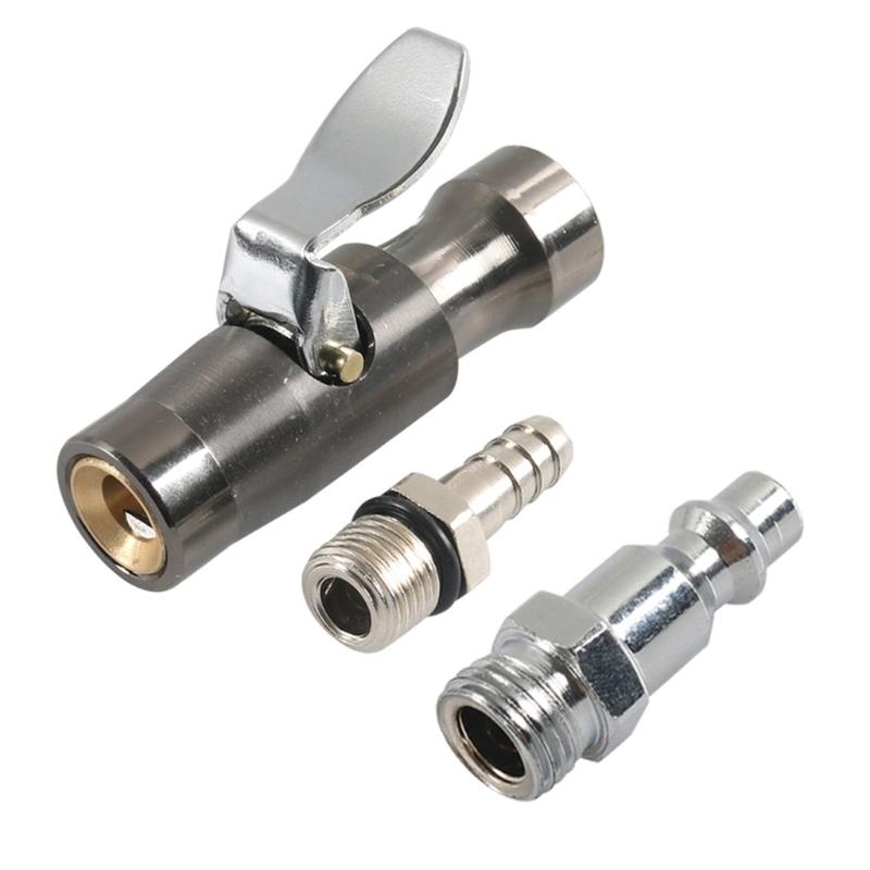 Efficient Locking On Air Chuck 1/4 Inch FNPT Closed Flow For Tire Inflator Gauge Compressor Use No Leakage Home Garage