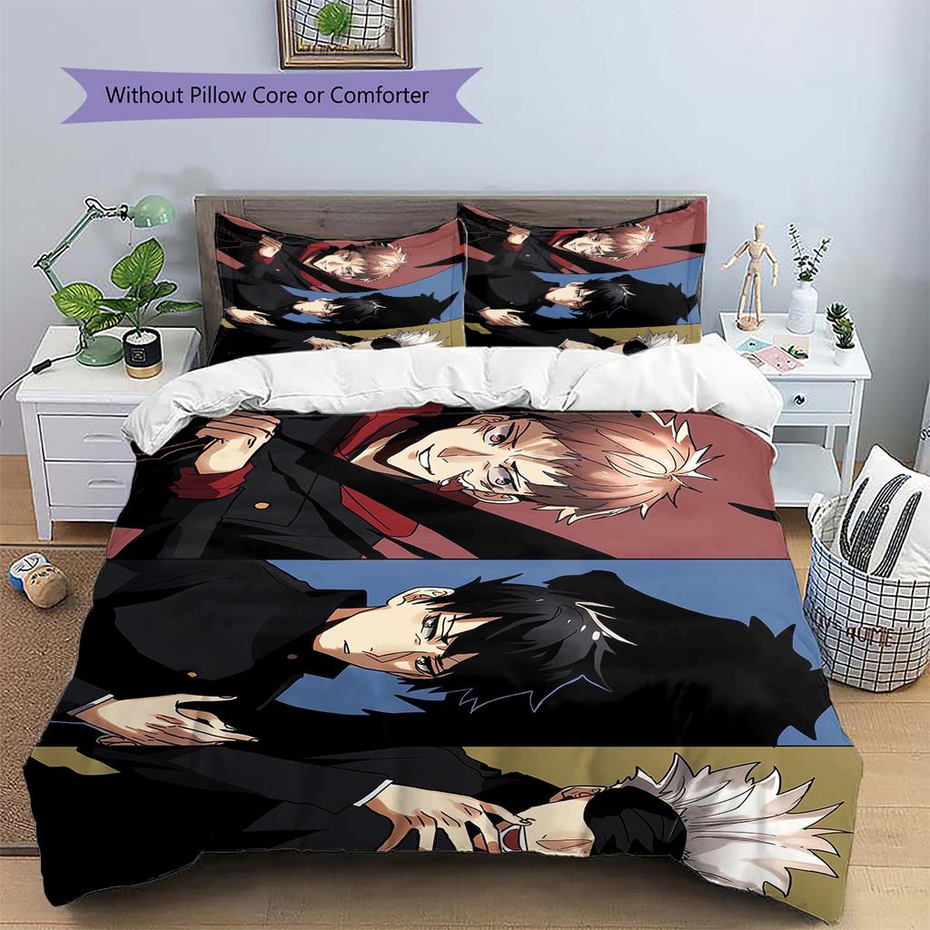Jujutsu Kaisen Character Group Bedding Set Duvet Cover Pillowcase No Filler, Soft Home Bedroom Decor, Perfect Gift for Fans.chl