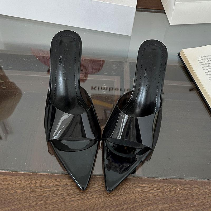 Fashion 2025 New Fashion Transparent Women High Heels Pumps Shoes Shallow Female Slip On Footwear Pointed Toe Ladies Thin Heels Shoes
