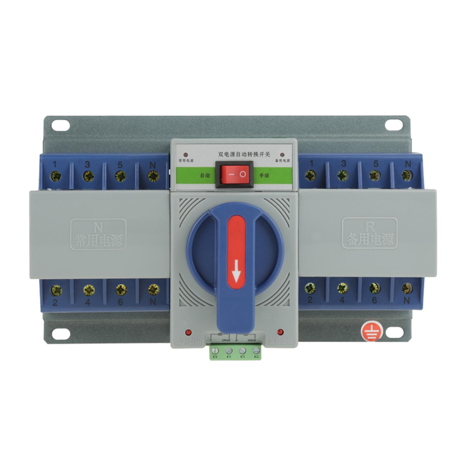 

1pc 400V 63A 4P Mini Dual Power Automatic Transfer Switch Circuit Breaker