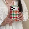Colorful Plaid Velvet Phone Case for iPhone 16, iPhone 17, and iPhone 17 Pro Max