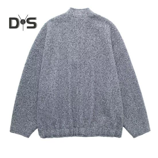 Frauen Herbst Winter Baseball Jacke Stehkragen Langarm Versteckte Tasten Casual Jacke Große Taschen Einfarbig Jacke Mantel