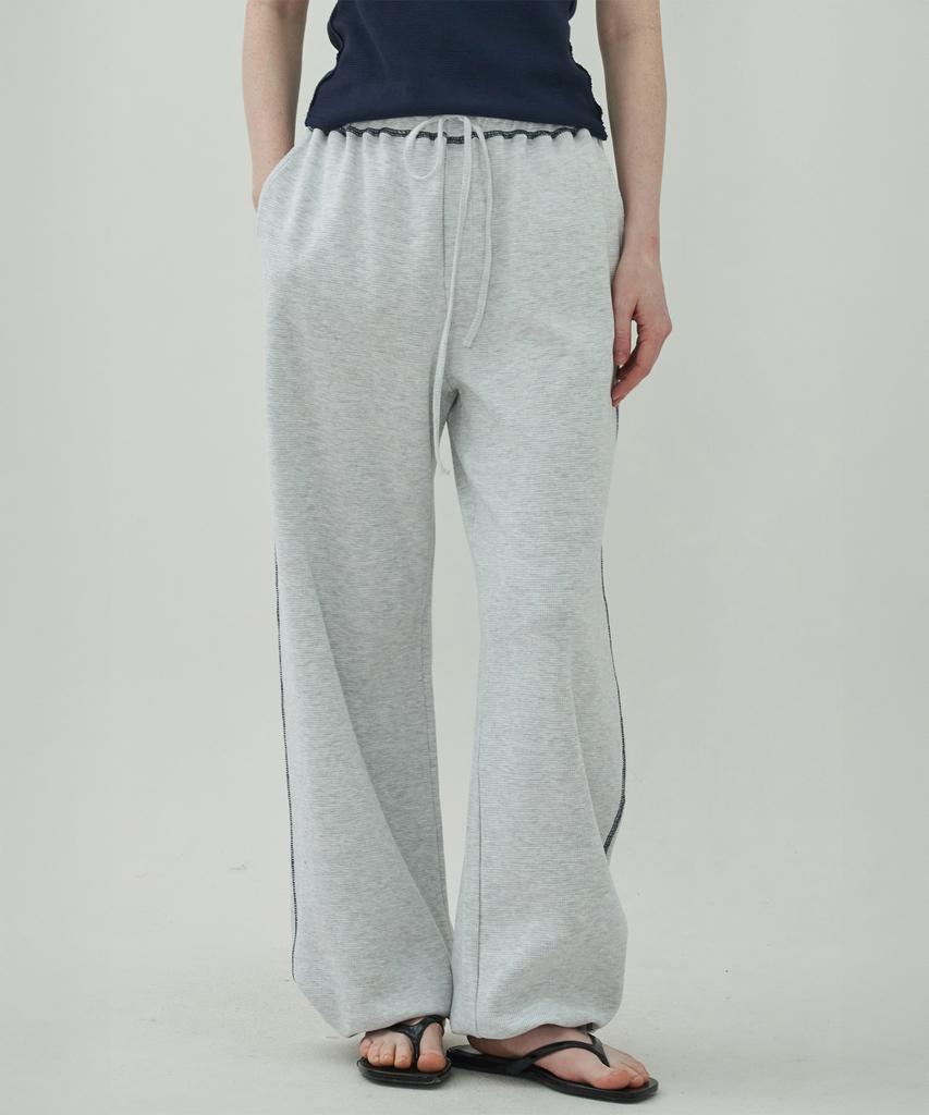 MOTT Waffle Stitch String Pants - Melange