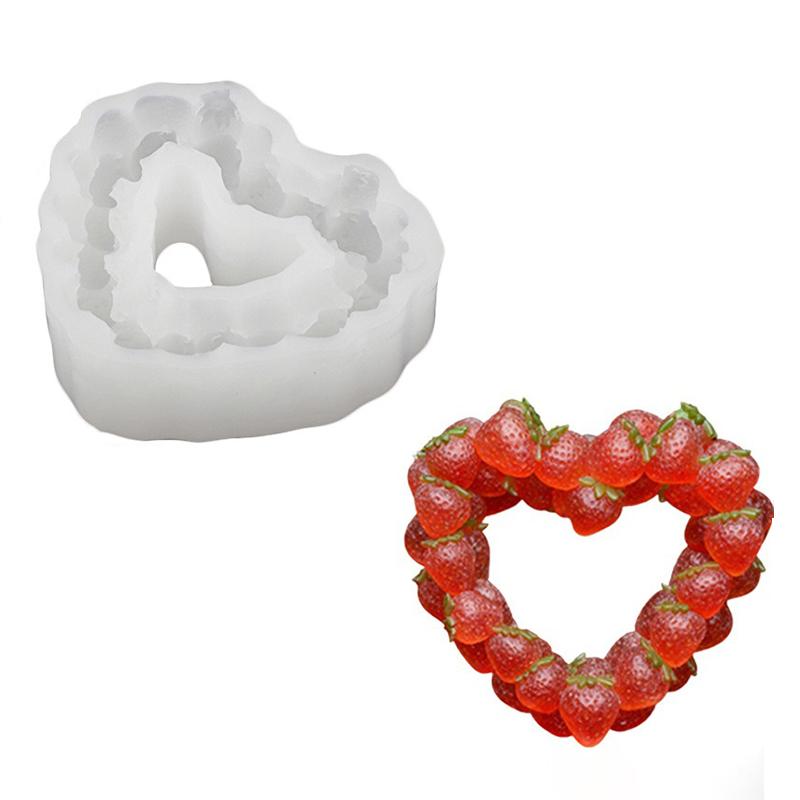 1Pc 3D Blueberry Mousse Cake Mold Blueberry Raspberry Fruit Shaped Dessert Mold Silicone Baking Mold for Chocolate Pudding Decor