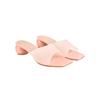 Shoetopia Clear Strap Solid Peach Block Heels For Women & Girls /Uk3