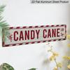 1 Stück, 2D Flach, Retro Schild, ZUCKERSTANGE Schild, Lustiges Textschild, Lustiges Rechteckiges Aluminium Dekoschild, (15.7''x3.9''), Einzigartige Weihnachtsdekorationen