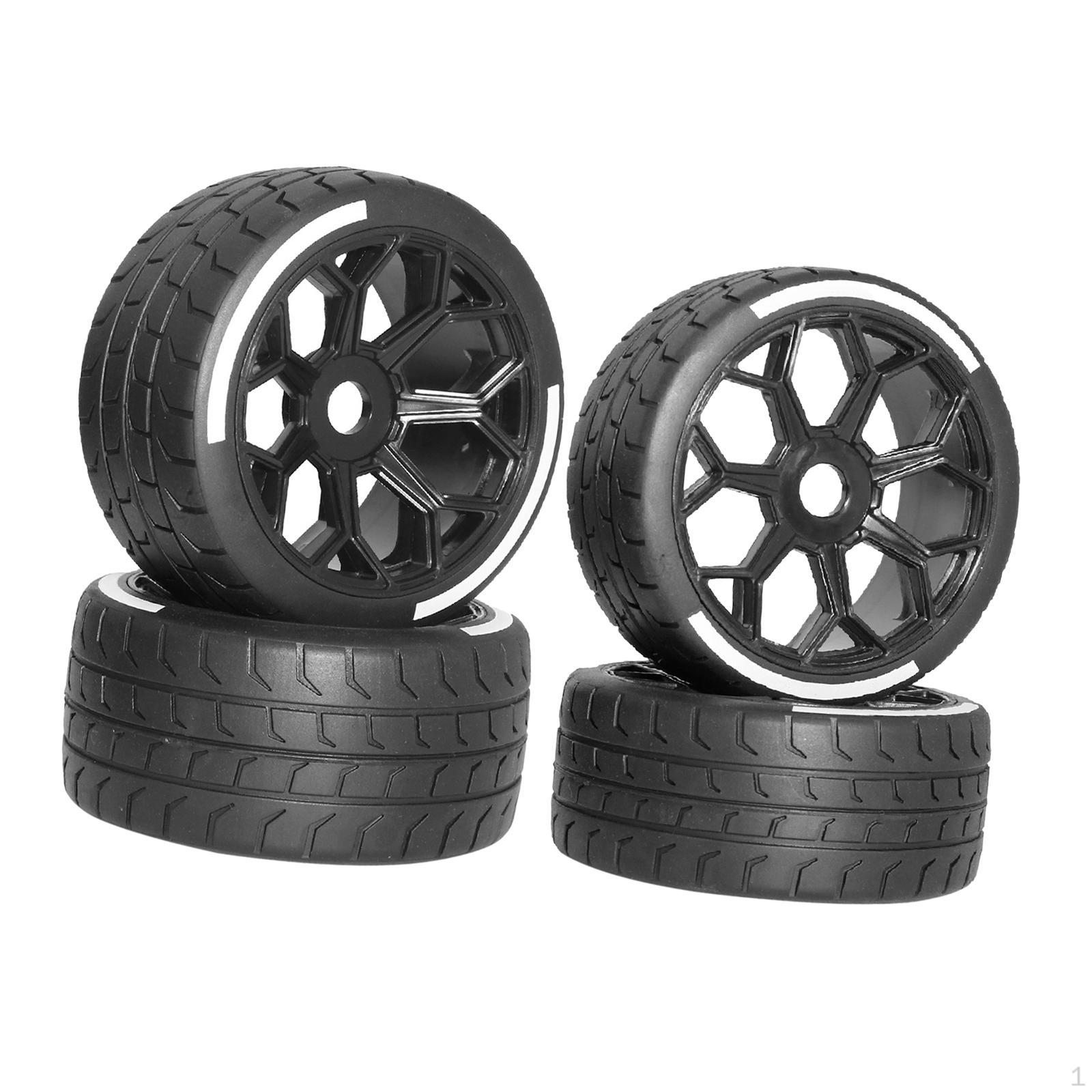 

4x 1:7 Scale RC Car Tyre Accs Supply, Modification Upgrade Parts Replacement for Hobby Model Crawler