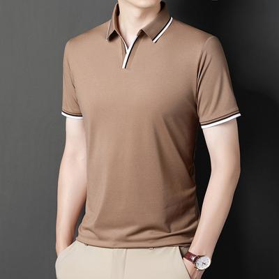 Sommer Neue Männer Junge und Mittleren Alters Schere Kragen Mode Casual Kurzarm T-shirt Polo Shirt Top Männer