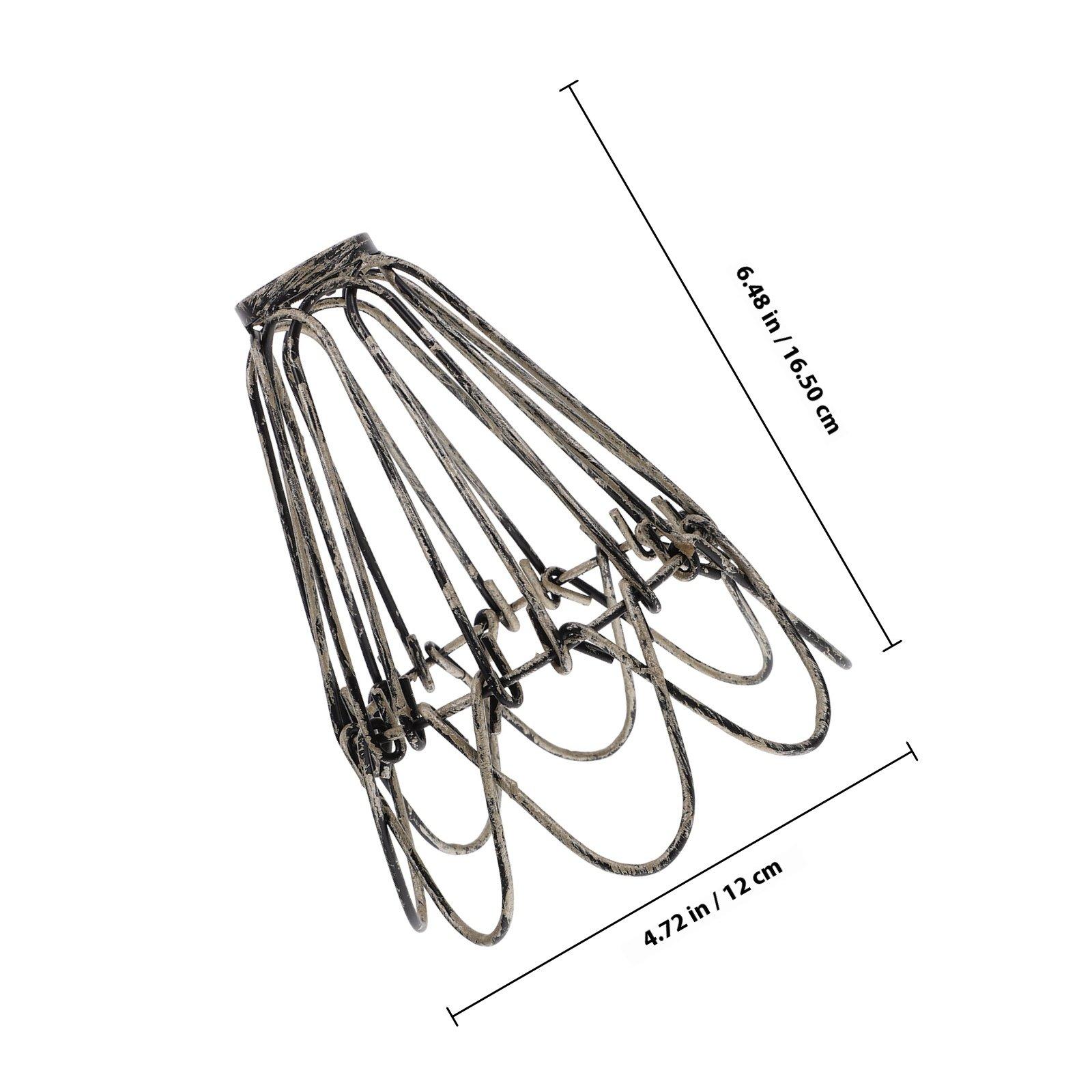 

Vintage Hollow Out Iron Lampshade Retro Pendant Lamp Shade Decorative Metal Ceiling Light Shade for Hanging Lamp Bulb Cage серебряный