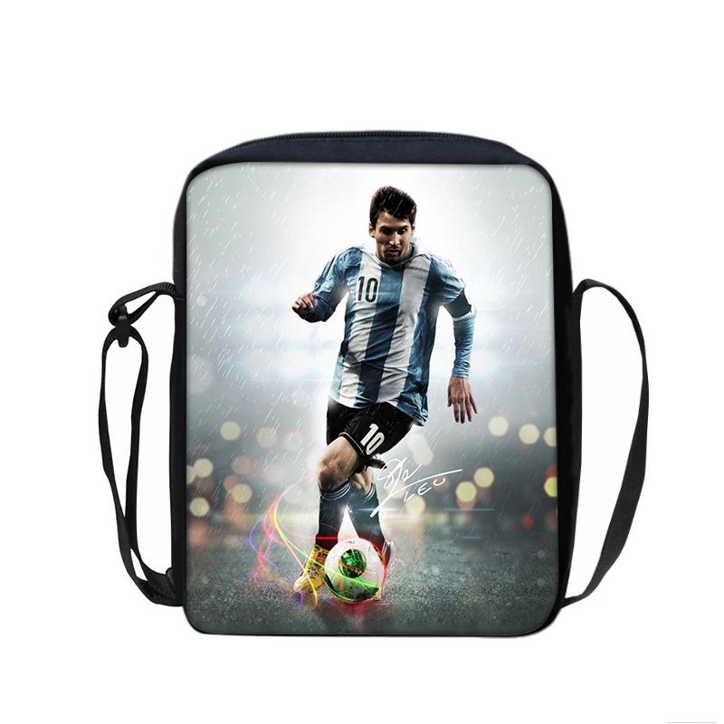 M-Messi Printed Shoulder Messenger Bag Handbag Football Star School Bags Phone Bag Football Sports Shopping Bag Best Gift