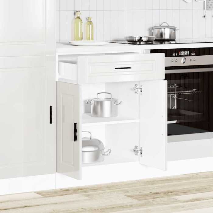 VidaXL Kitchen Cabinet Porto Glossy White Engineered Wood 853969