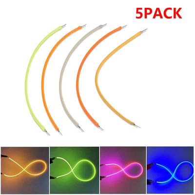 DC3V 130mm 300mm Bianco 5pz Lampadina Edison Filamento Lampada Parti Chip LED Incandescente Accessori Filamento Flessibile