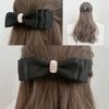 Pearl Cubic Large Ribbon Pin Handmade Premium Automatic Hair Pin