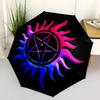 1 PC Automatic Folding Umbrella - Supernatural Pattern Portable Foldable Design With 8 Ribs Christmas Birthday Gifts