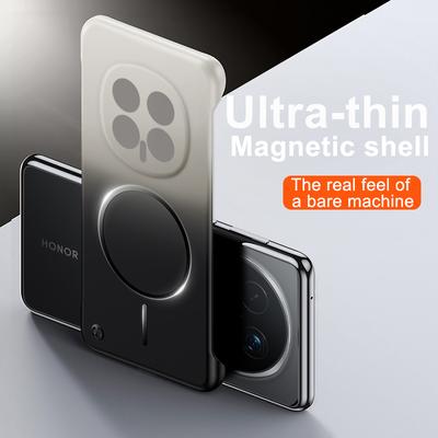 Custodia sottile senza bordi, vernice metallizzata satinata, per telefono Magsafe, per Honor Magic 8 8Pro 7 6 Pro, ricarica wireless, cover colorata sfumata