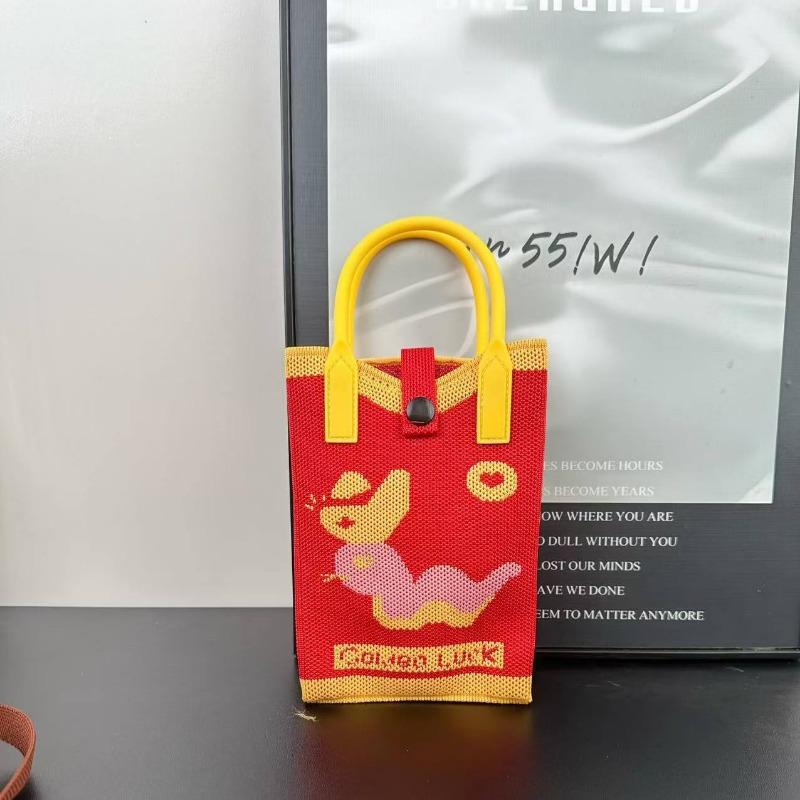 New holiday knitted mobile phone bag New 2 Fa Cai series personalized versatile messenger bag high-end bag