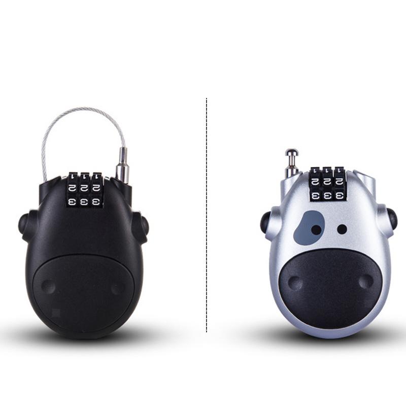 Bærbar motorsykkelhjelmkode Sikkerhetslås Kabel Wire Tau Bagasjesykling