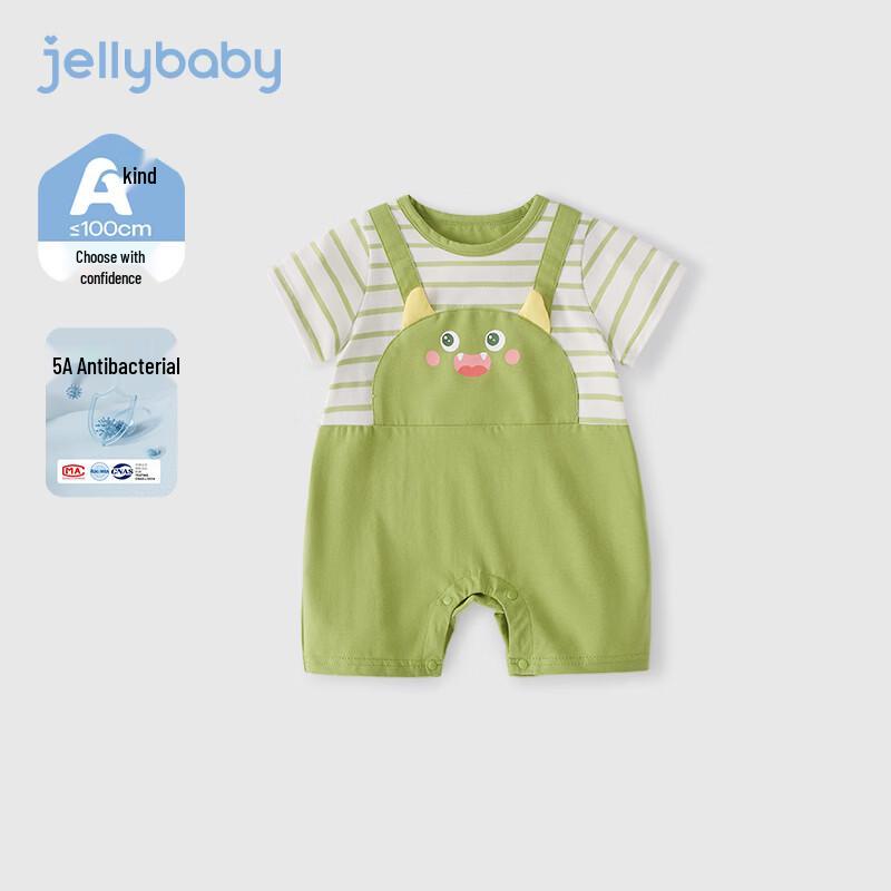 JELLYBABY Baby Boys Summer Faux Two-Piece Romper 66