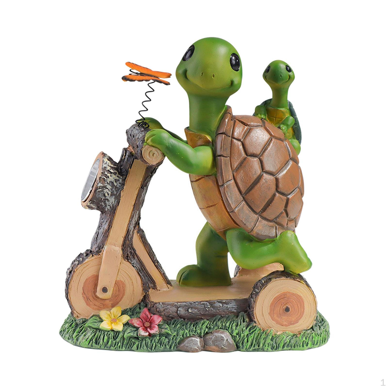 

Outdoor Solar Lamp Turtle Animal Statue Landscape for Patio Decor