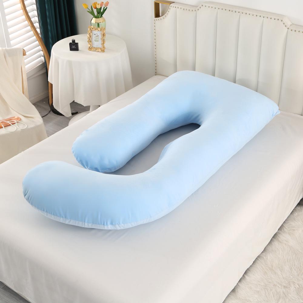 High-Density Solid Color Maternity Pillow for Pregnancy, Side Sleeping, Breastfeeding, and Headboard Support