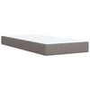Boxspring Bed with Mattress and Headboard Taupe 80 x 200 cm Fabric