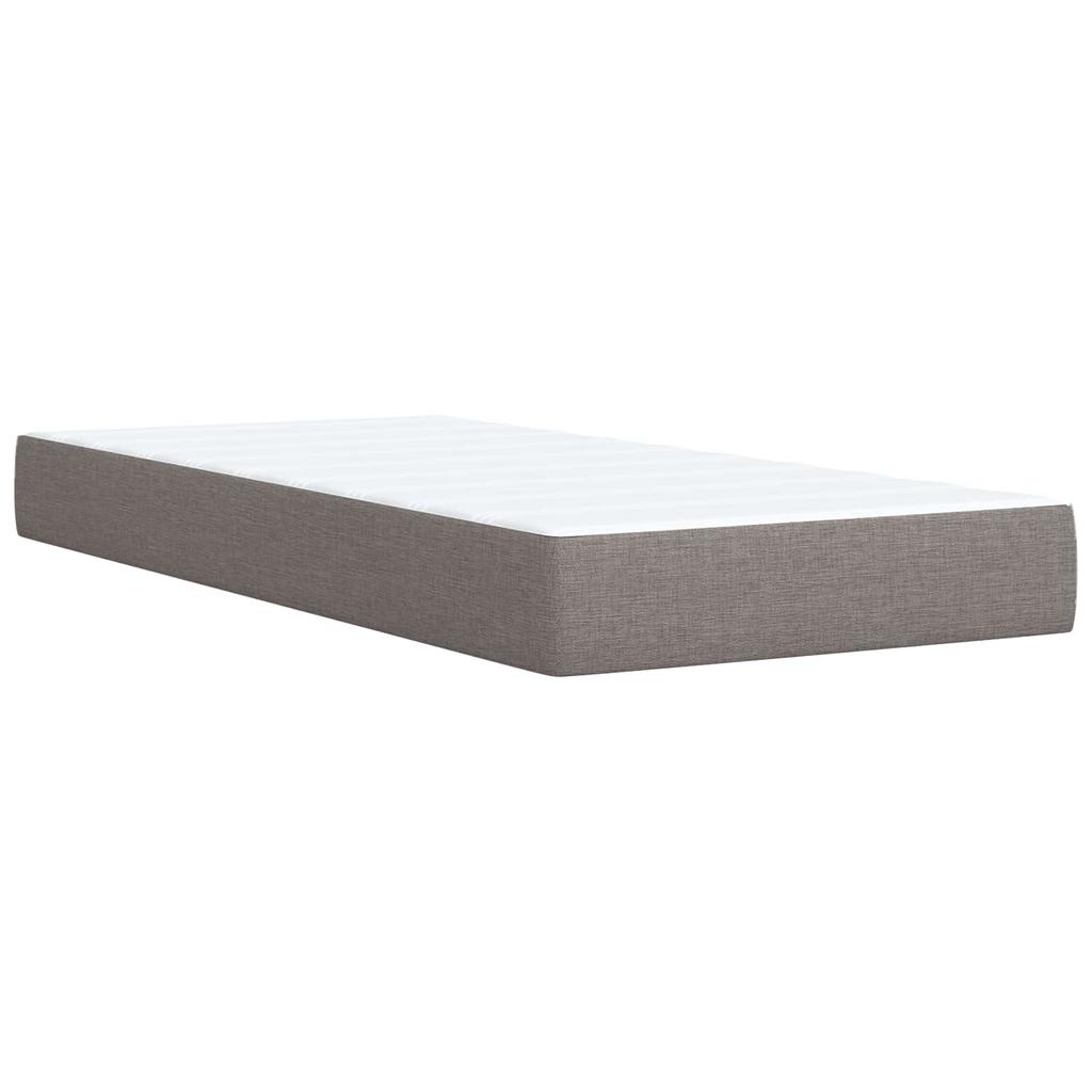 Box Spring Bed with Mattress Taupe 100 x 200 cm Fabric