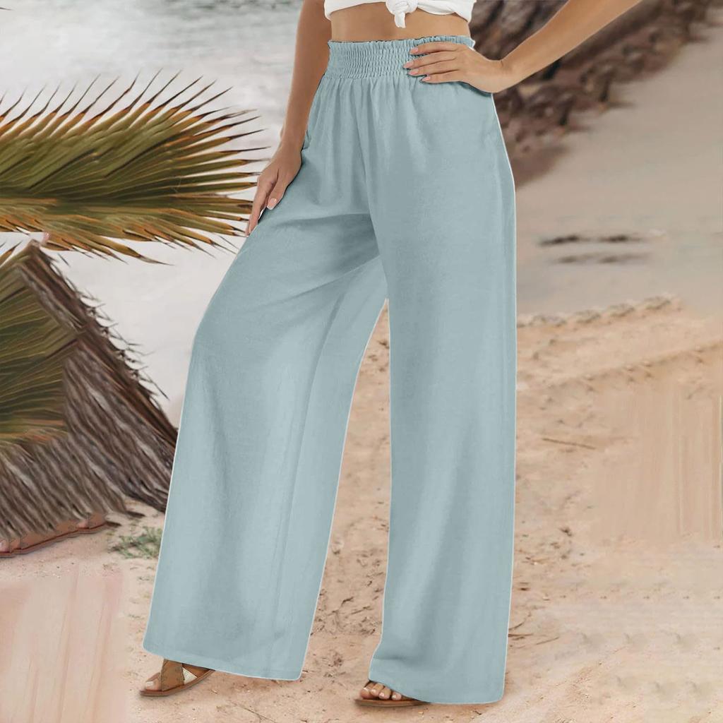 Women's Fashion Plus Size Women's Elastic Waist Casual Pants Sweatpants