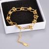 New Stainless Steel Gold colour Knotted Chain Bracelet Fashion  for Women Men Hip Hop Twisted Link Bracelets