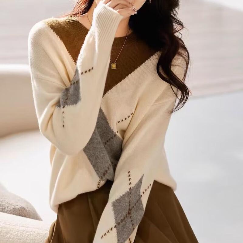 

Firstview Women s Color-Block Knit Sweater L