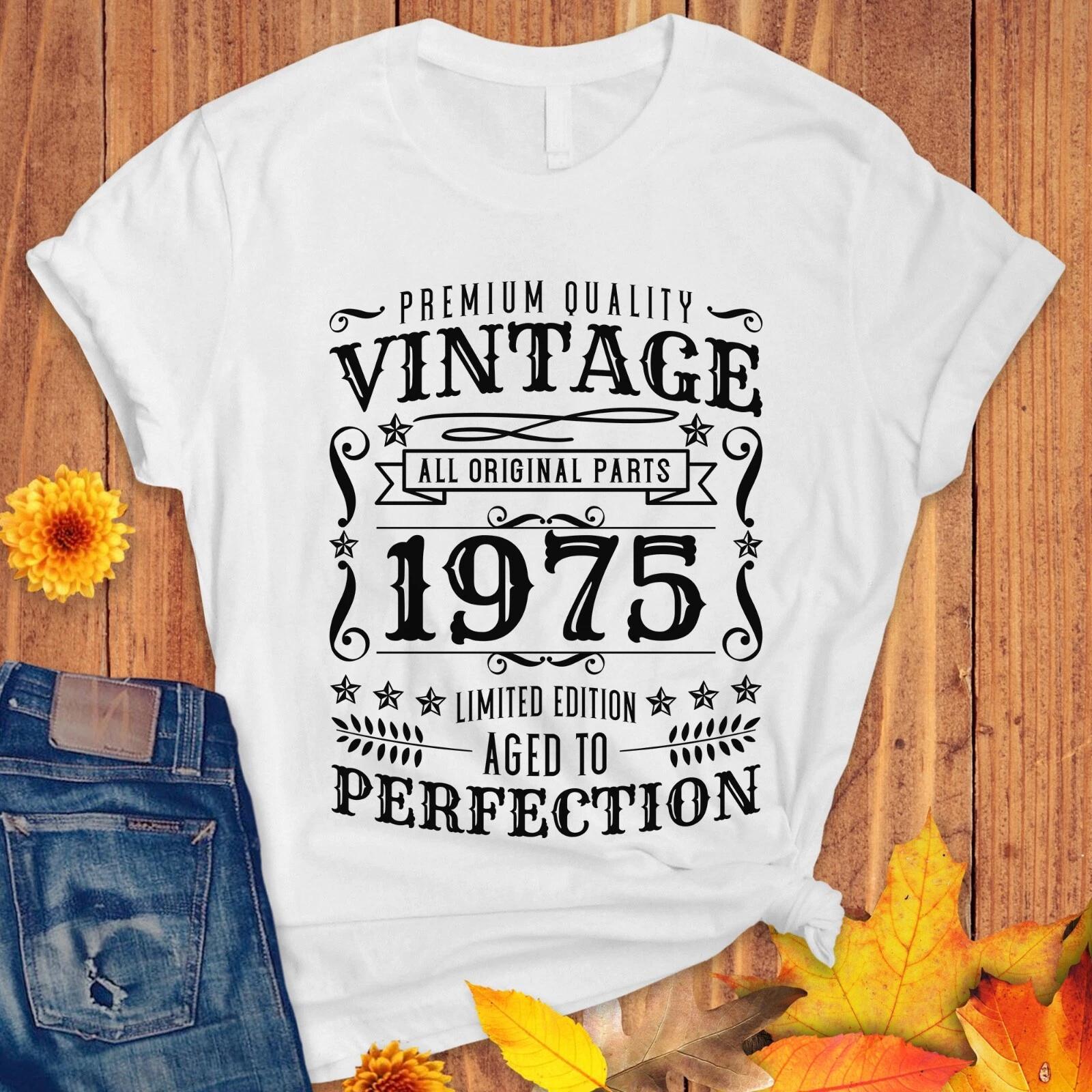 Vintage 1975 t-shirt, 50th Birthday Shirt, 1975 Birthday, Vintage 1975, 50th Tee L