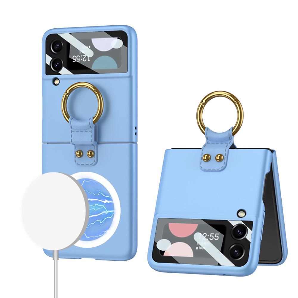 Samsung Z Flip4 Magnetic Ring Wireless Charging Phone Case - Ultra-thin, Foldable, Drop Protection Cover