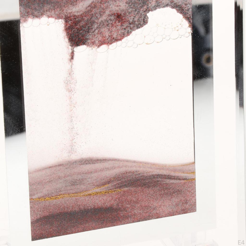 Picture Flowing with Stand Glass for Home Decor Bookshelves Ornament Relaxing