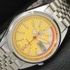 VINTAGE REFURBISHED SEIKO 5 AUTOMATIC JAPAN MENS YELLOW DIAL WATCH A445957-1