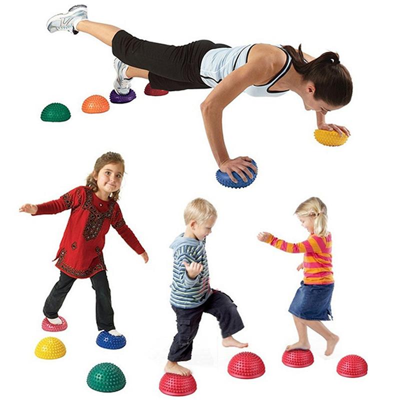 Palla Semisfera Gonfiabile per Massaggio Allenamento Equilibrio Palla Tattile Palla Fitness Trainer Core Antiscivolo per Yoga Pilates Allenamento a Casa