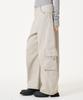 UNKNOWN PLANET Curved Cargo Cotton Pants Beige