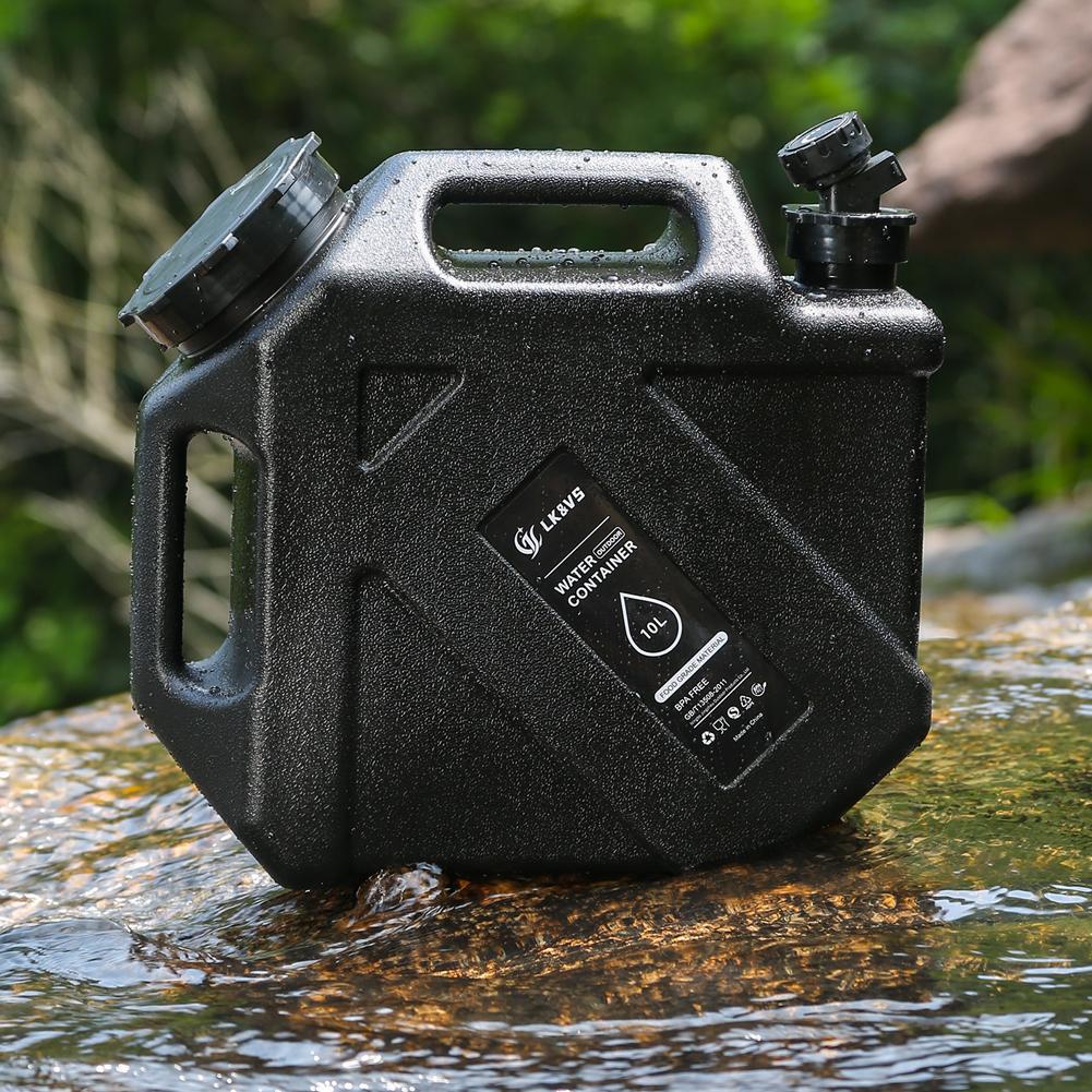 10/12L Water Bucket Portable Outdoor Camping Water Bag Container Large Capacity Car Water Tank with Faucet for Hiking Picnic