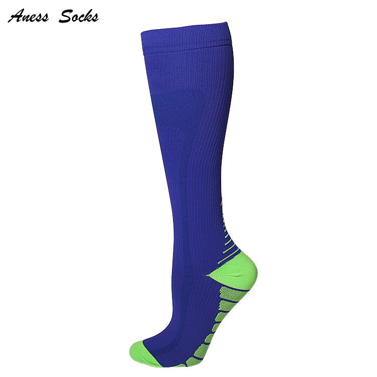 Women's Beautiful Compression Sports Socks for Yoga, Marathon, and Running - Elastic Calf-High Design