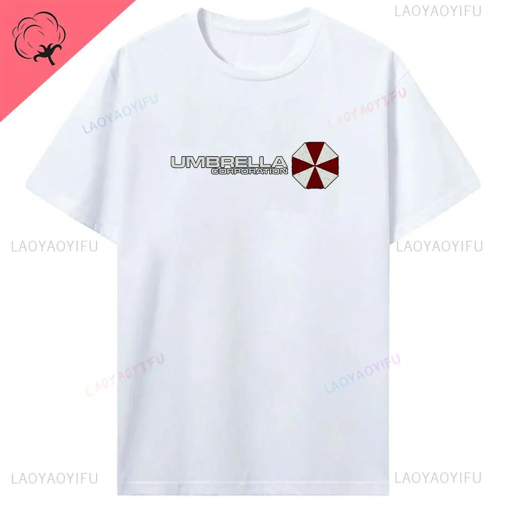 

Мужская футболка с изображением видеоигр корпорации Umbrella Corp., футболка с коротким рукавом из 100% хлопка от Pharmaceuticals Corporation, мужская одежда L