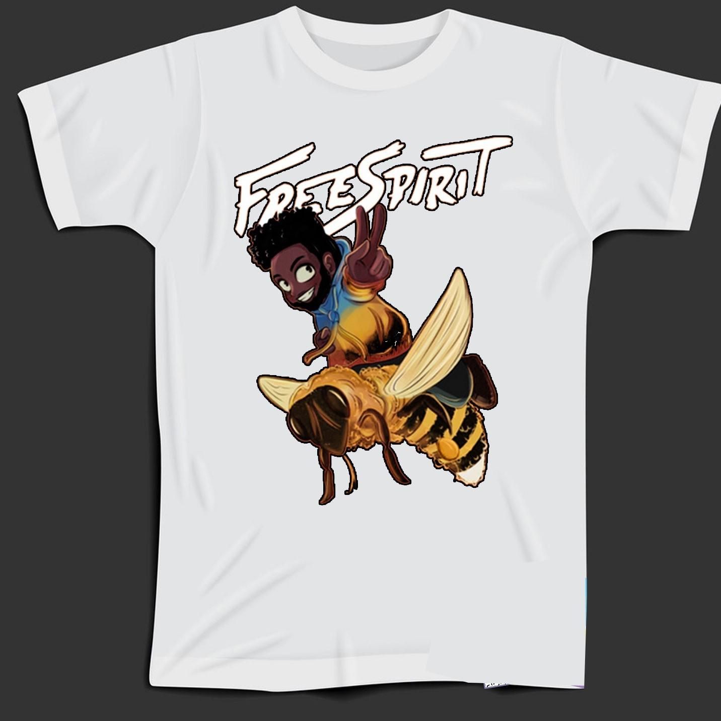 Riding Khalid Free Spirit Bee T Shirt Unisex NI407 FREE SHIPPING Unisex T-Shirt S
