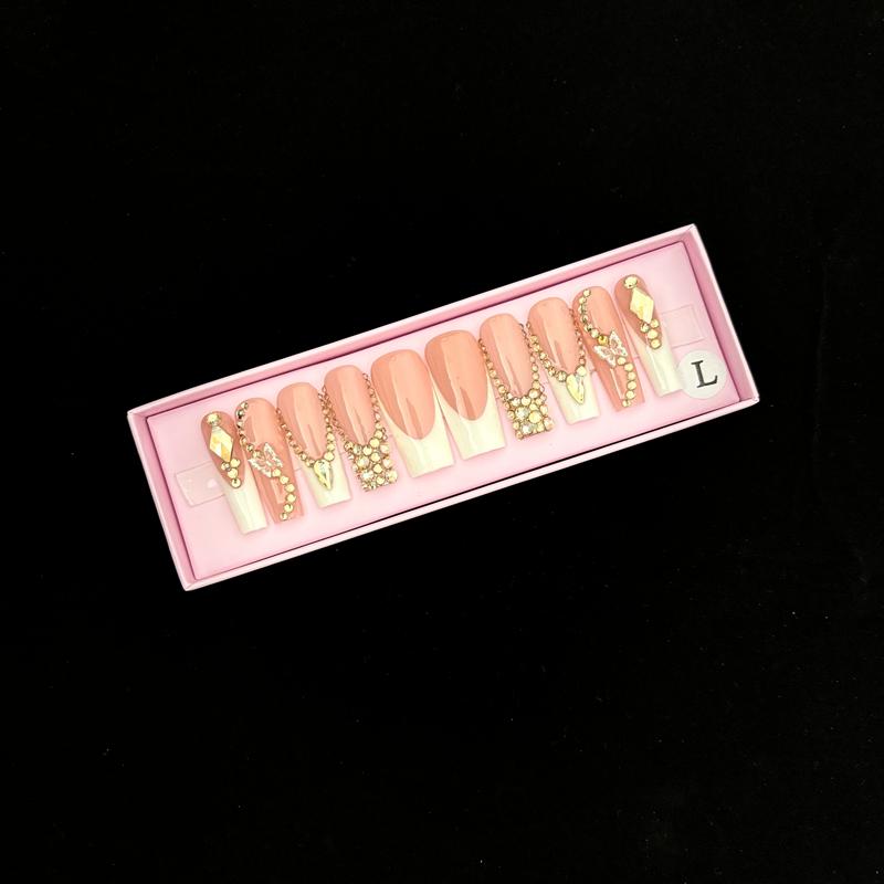 INS Hot Selling Accept Customization Duck Shape Artificial Fingernails Manicure False Nails with Glue Stickers Press on Nails