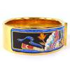 Great HERMES bracelet Location Enamel GM Fan pattern cloisonne bangle Women Used