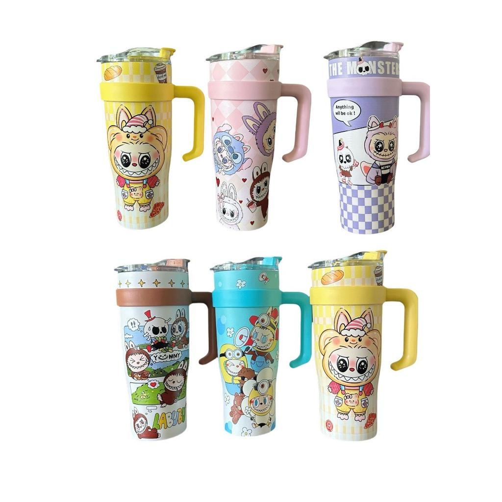 Big Mac Handle Cup High Value Large Capacity Male and Female Straw Cup Cold Insulation 40OZ Stainless Steel Car Cup