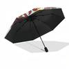 1pc Demon Slayer Chibi Characters Automatic Opening Umbrella with 8 Bone Iron Frame, Portable Three-Fold Design - Perfect for Fans, Travelers, Daily U