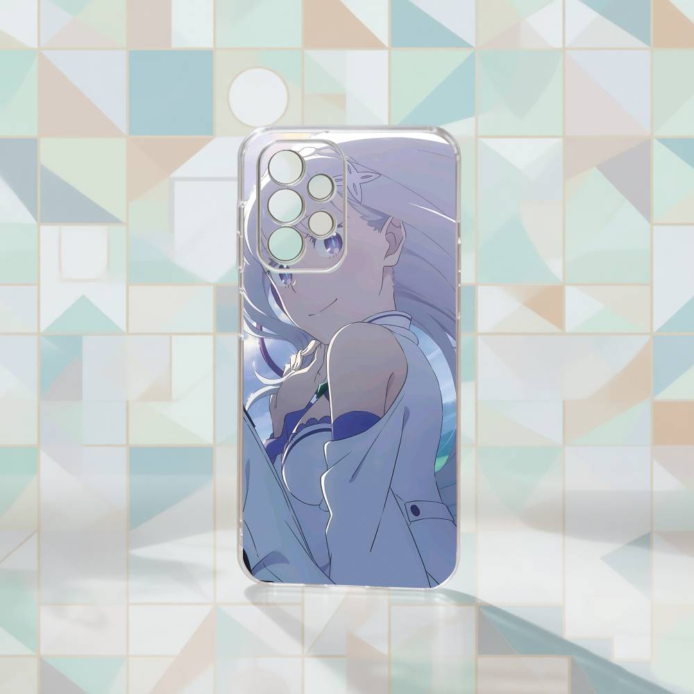 ReZero Emilia Phone Case Transparent Silicone Soft For Samsung S25,S24,S21,S22,S23,S30,Ultra,S20,Plus,Fe