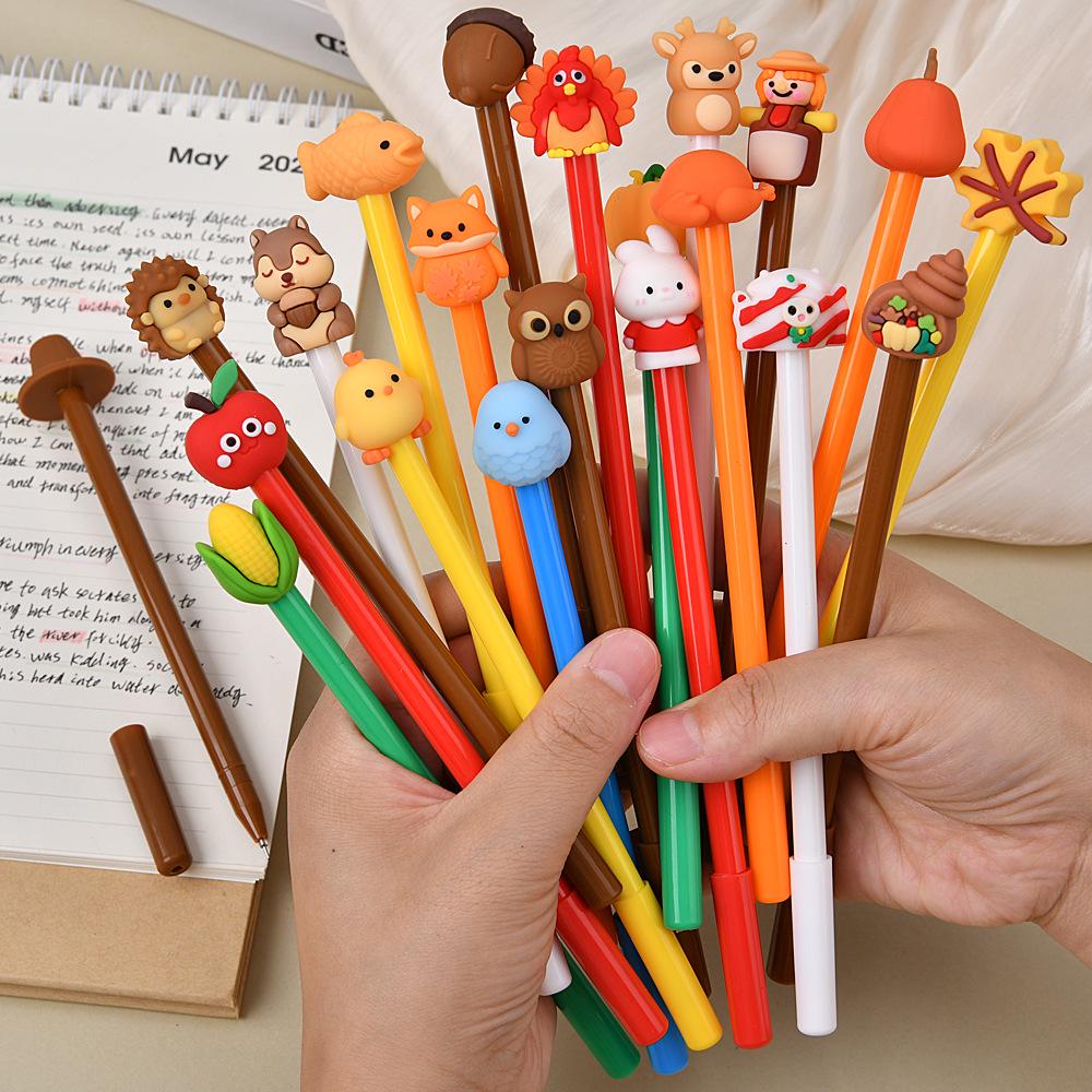 Thanksgiving Pumpkin & Turkey Shaped Pens 0.5mm