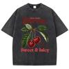 Damen Baumwolle Gewaschene T-Shirts Mode Locker O-Ausschnitt T-Shirts Die Ankunft von Aliens Druck Kurzarm Sommer Damenbekleidung