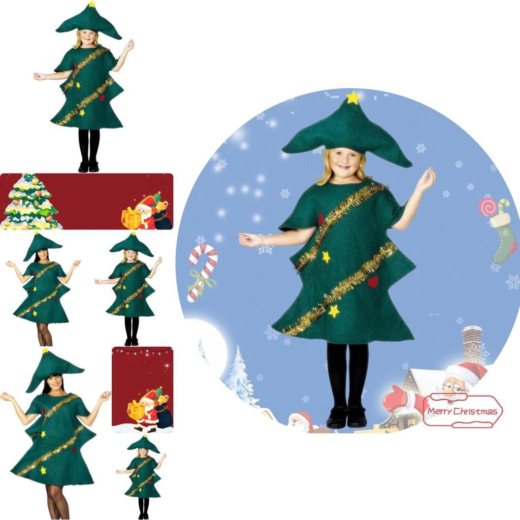 Christmas Tree Role Play Costume For Kids Festive Party Outfit For Christmas Performances