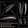 Clear Gel Nail Tips DIY Nail Extensions Transparent False Nails Art Decoration Long-Lasting Perfect for DIY Nail Art
